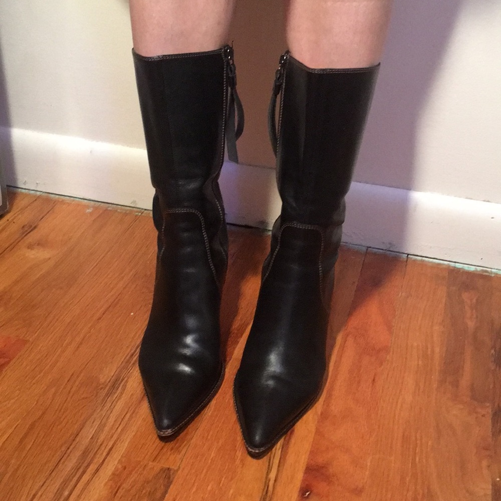 Vintage Coach Kitten Heel Boots 6.5 Narrow